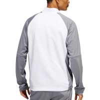 adidas Colour Block 1/4 Zip Pullover (white/grey)