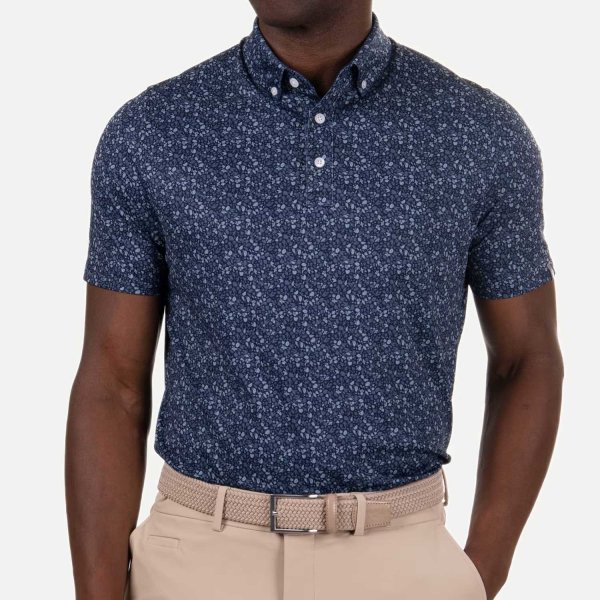 Kjus Lance printed Polo (atlanta blue/steel blue)