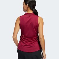 adidas Primeblue sleeveless Polo (burgundy)