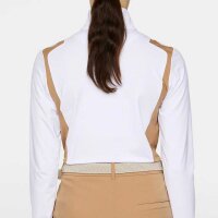 J.Lindeberg Mae Quarter Zip Mid Layer (white/tiger eye)