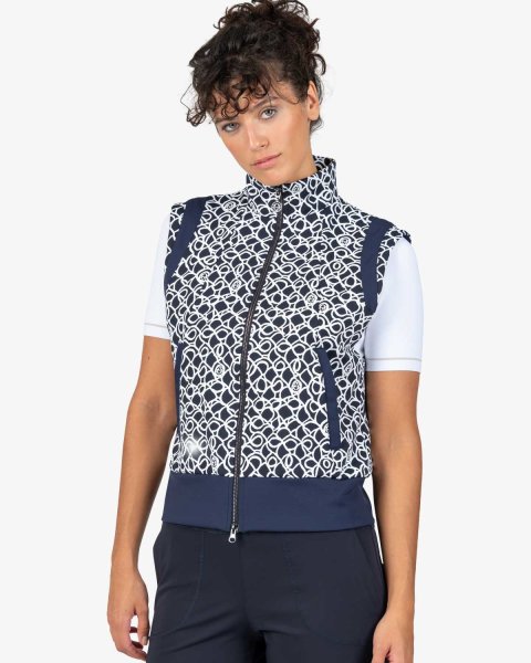 Sportalm Weste mit Stehkragen (dark deep water/white)