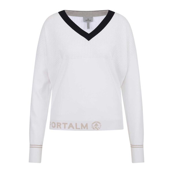 Sportalm Pullover mit V-Ausschnitt (white/navy)