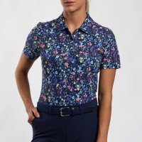 Kjus Enya Printed Polo (atlanta blue/limoncello)