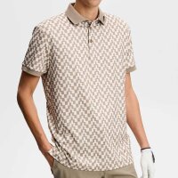 J.Lindeberg Tour Tech Print Polo (bridge stack brindle)