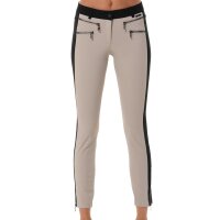MDC 4way Strech Douple Zip Ankle Pants (light taupe/black)