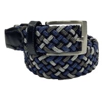 Alberto Stretch Gürtel (navy/grey)
