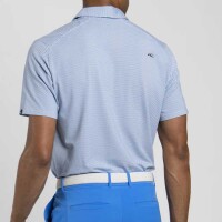 Kjus Hollow Pima Print Polo (white/catamaran)