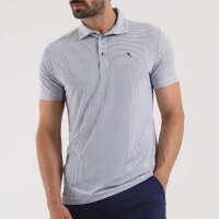Chervo Agree Polo (white/navy weave)
