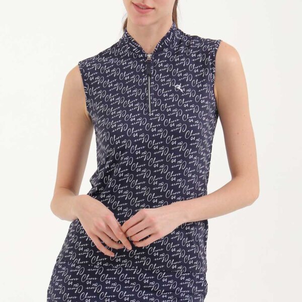 Chervo Antigua sleeveless Polo (navy chervo club)