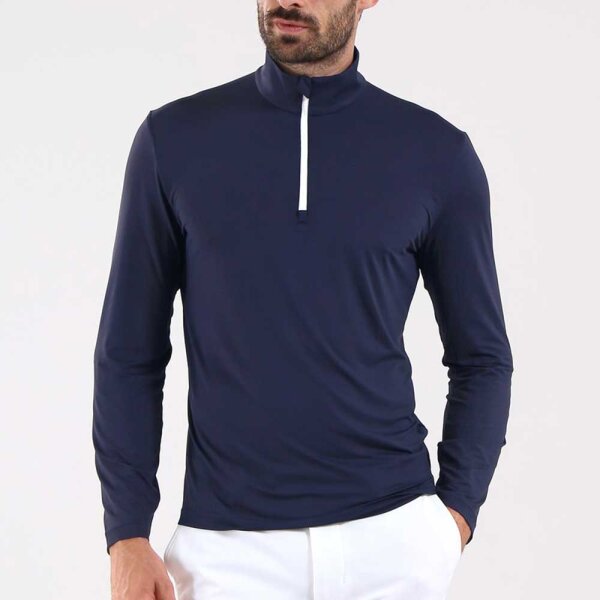 Chervo Terry 1/2-Zip longsleeve Polo (navy)