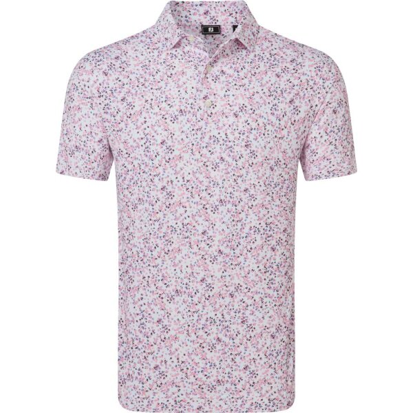 FootJoy Floral Print Piqué (white/pink)