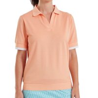 FootJoy Texture Knit Polo (desert peach/white)