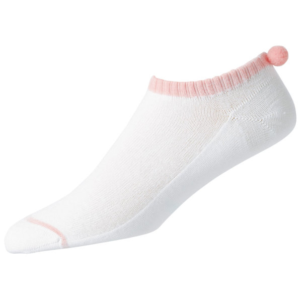 FootJoy ProDry Lightweight Damen Socken PomPom (white/pink)