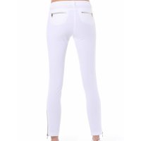 MDC 4way Strech Douple Zip Ankle Pants (white)