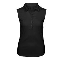 girls golf Polo Sylvia sleeveless mesh star (black)